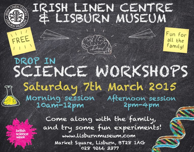 Drop in Science workshops Lisburn Museum 7th March
