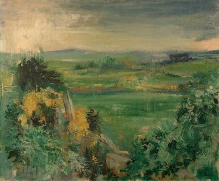 'Thundery Showers, County Down' by Terence Philip Flanagan (1929–2011) is held in the Irish Linen Centre & Lisburn Museum's collection.