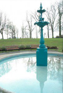 Egret Fountain Castle Gardens