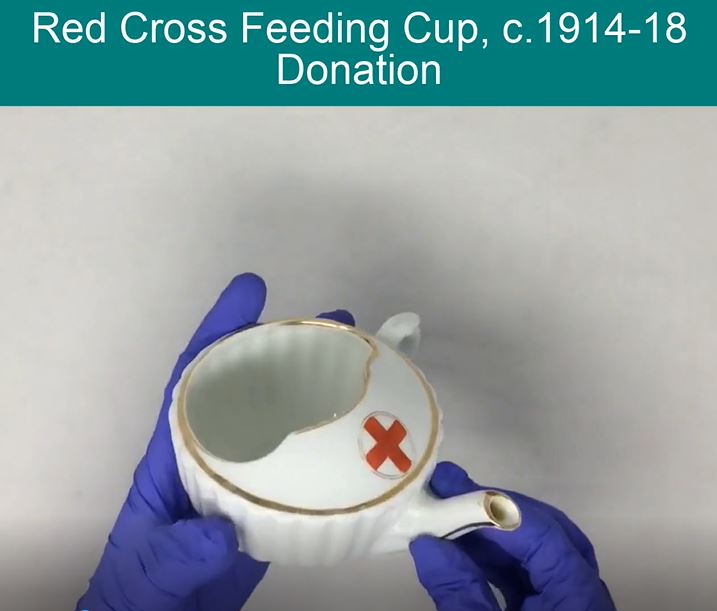 Red cross feeding cup, lisburn museum