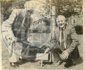 Professor Pantridge with Mayor McAllister, Wallace Park, 1991