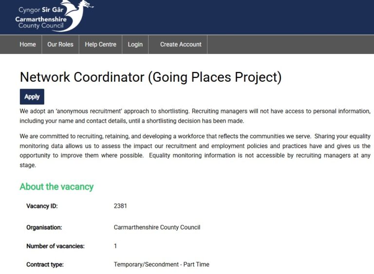 Going Places Network Coordinator Job