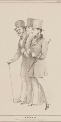 'A Sketch of the Downshire Hills' by by John ('HB') Doyle, 16 September 1834. National Portrait Gallery collection.